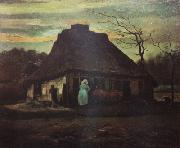 Vincent Van Gogh Cottage at Nightfall (nn04) Sweden oil painting artist